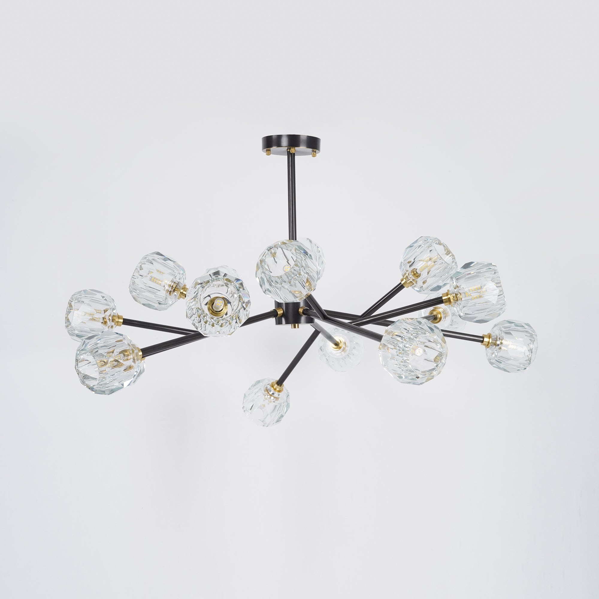 Lustra Kristallkugel Pendelleuchte Messing Cluster-Letslighting