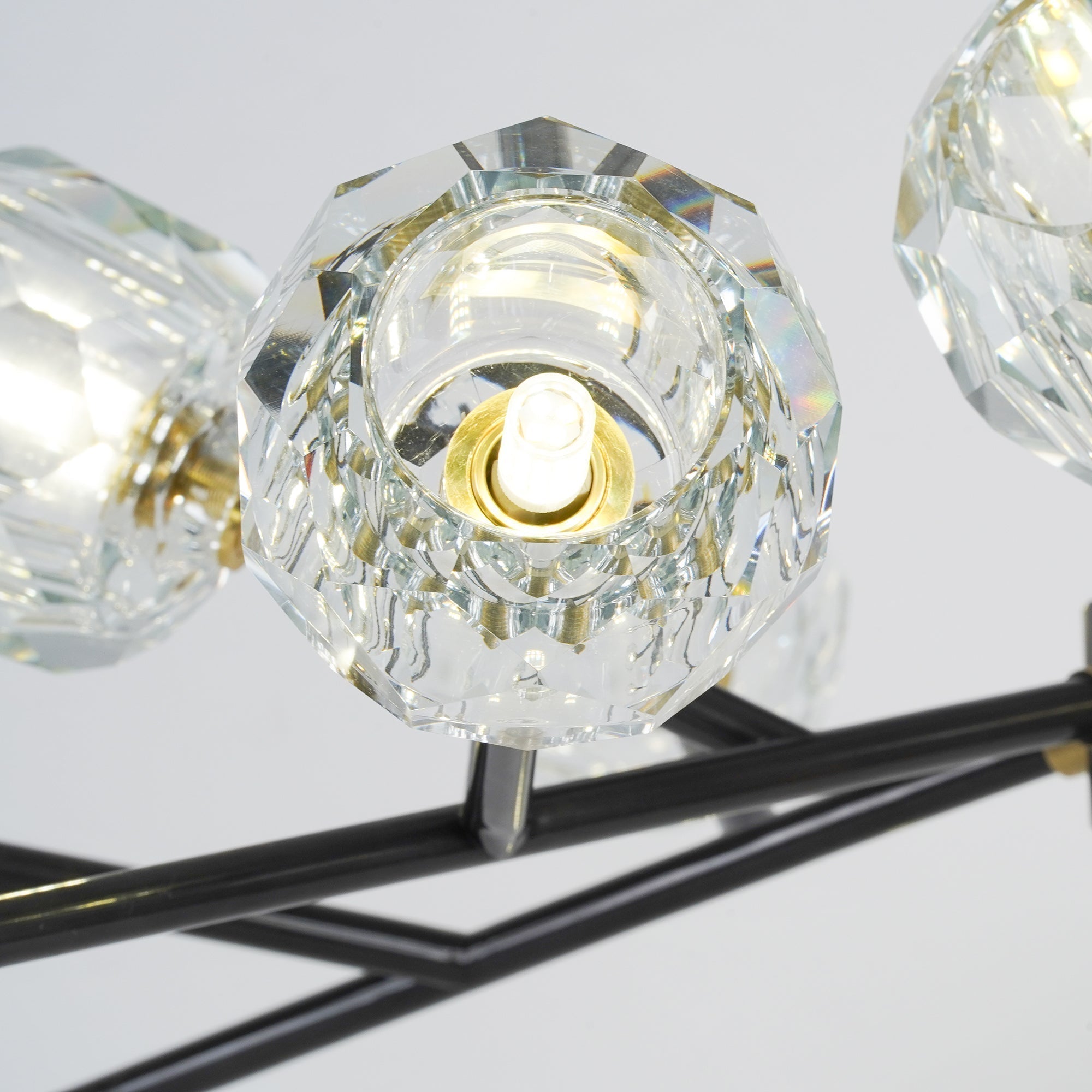 Lustra Kristallkugel Pendelleuchte Messing Cluster-Letslighting