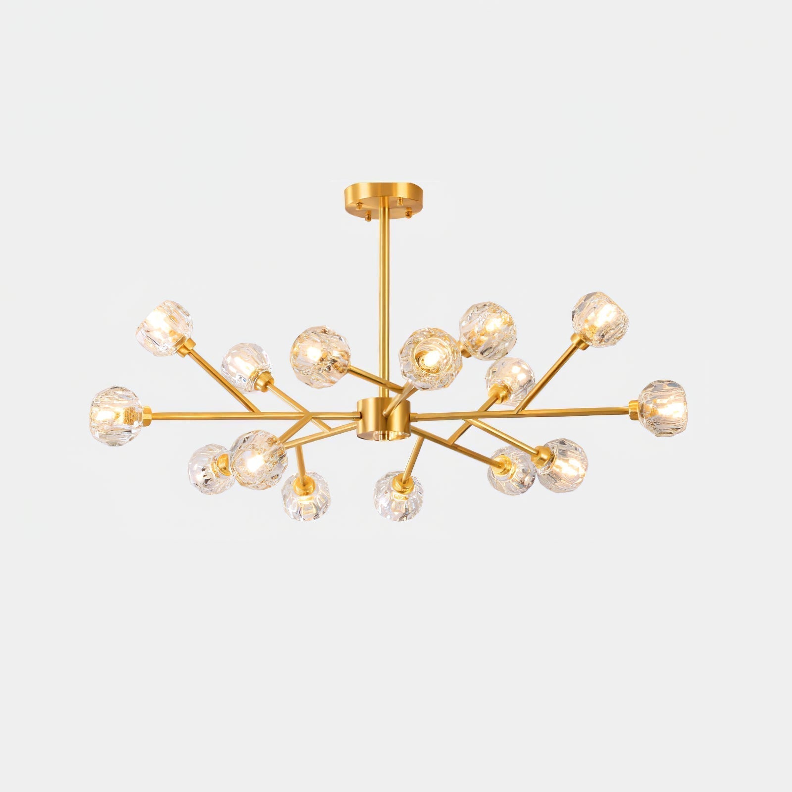 Lustra Kristallkugel Pendelleuchte Messing Cluster-Letslighting
