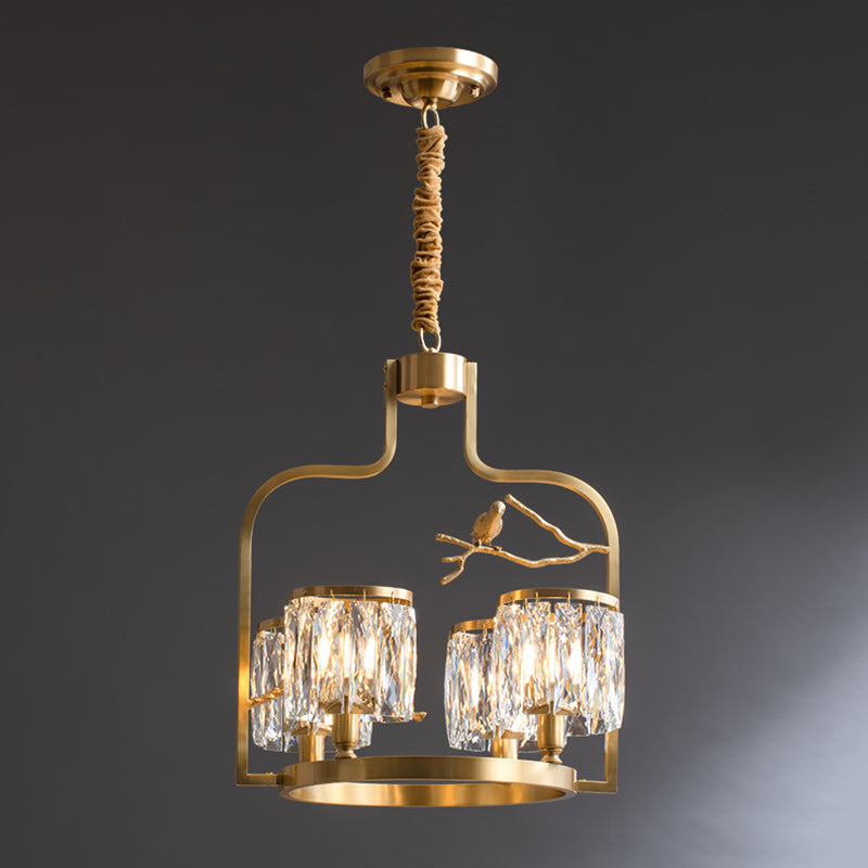 Zephyr Individual Creativity Bird Brass Crystal Chandelier - Letslighting