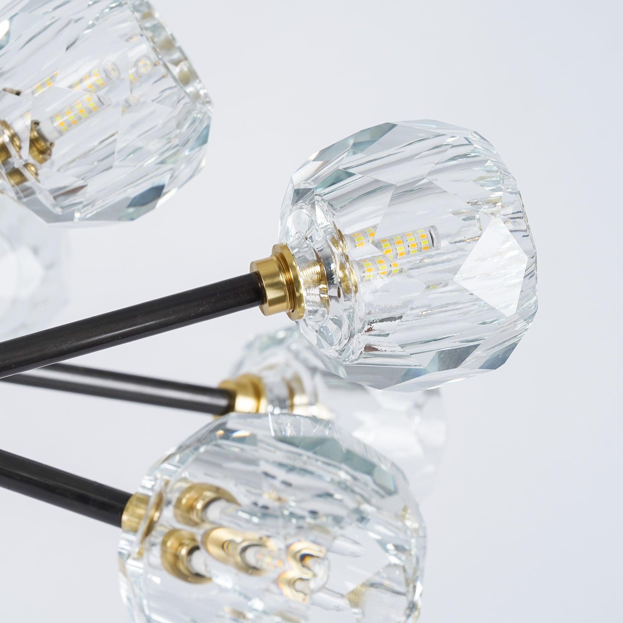 Lustra Kristallkugel Pendelleuchte Messing Cluster-Letslighting