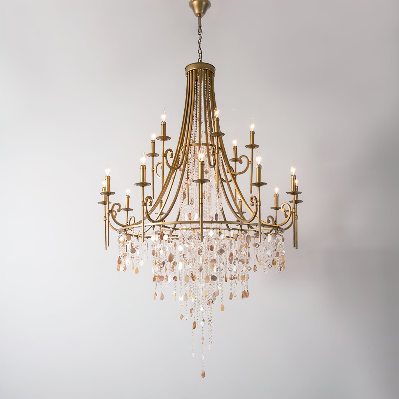 Errina Postmodern Luxury Shell Crystal Chandelier - Blowlighting