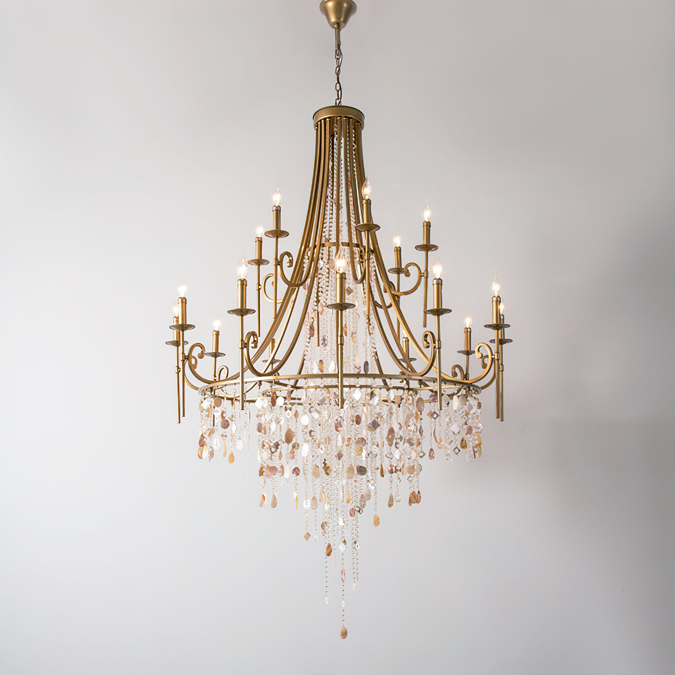 Errina Postmodern Luxury Shell Crystal Chandelier - Blowlighting