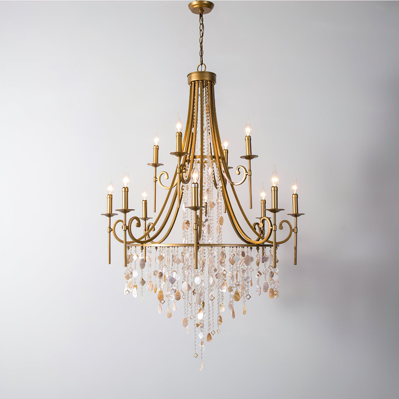 Errina Postmodern Luxury Shell Crystal Chandelier - Blowlighting