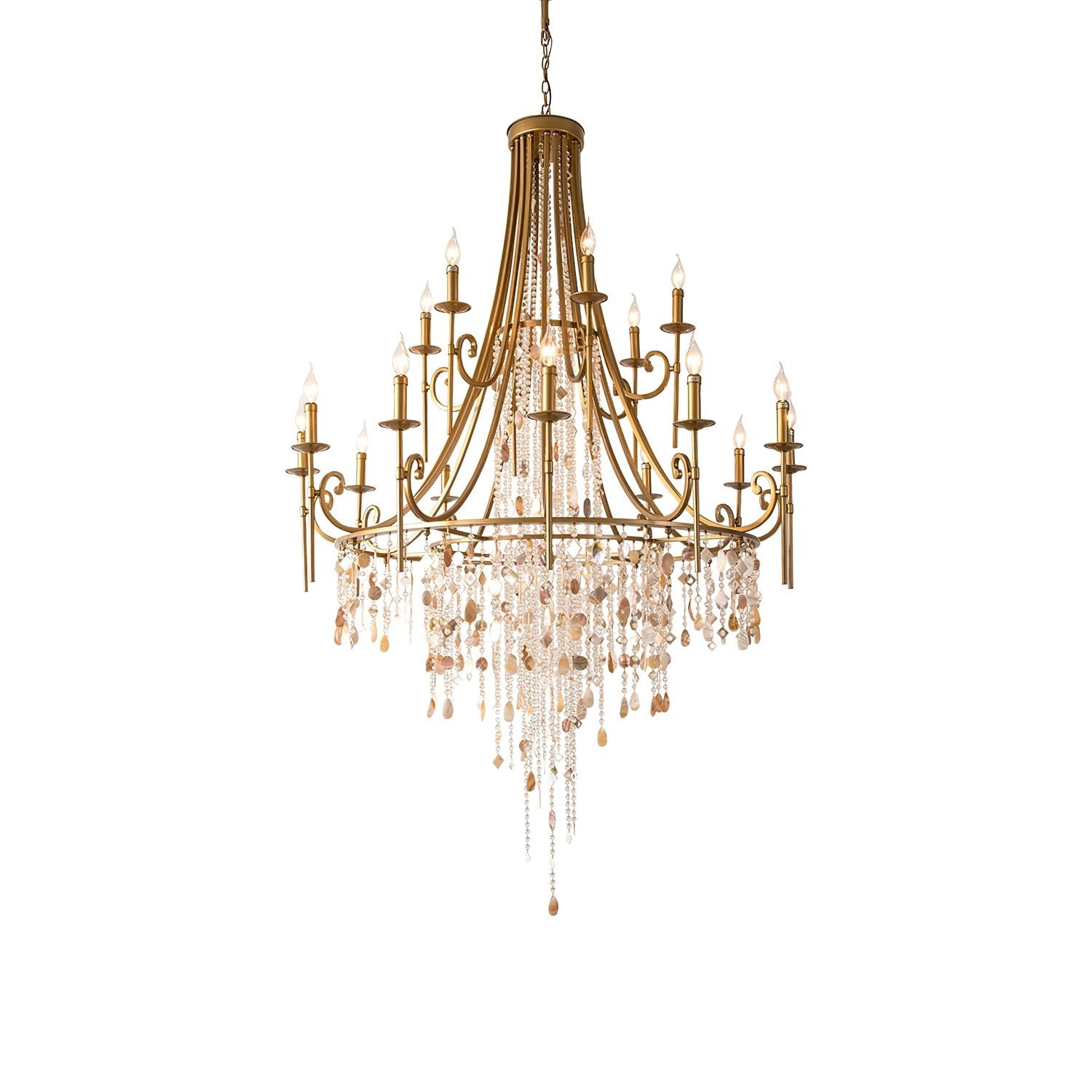 Errina Postmodern Luxury Shell Crystal Chandelier - Blowlighting