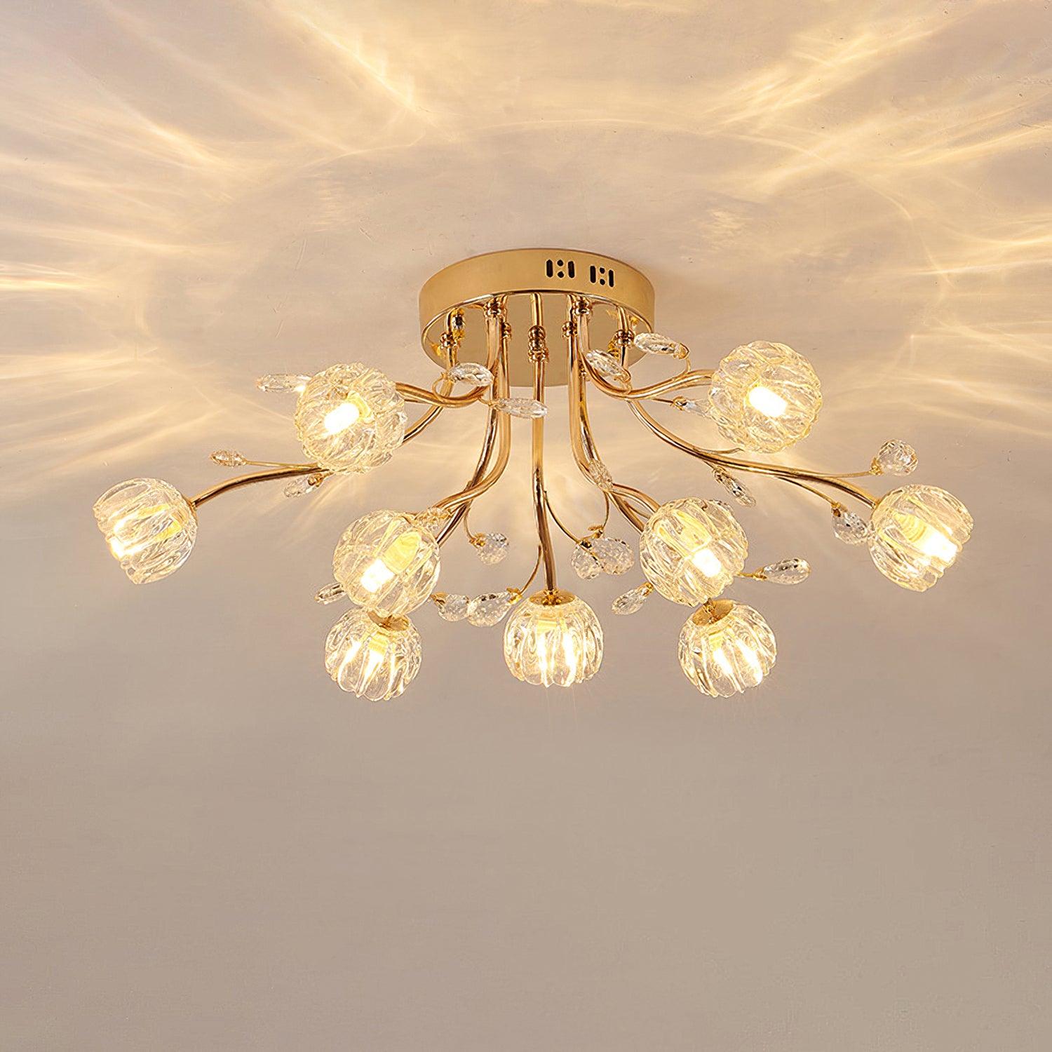 Crystal Flower Ceiling Light - Blowlighting