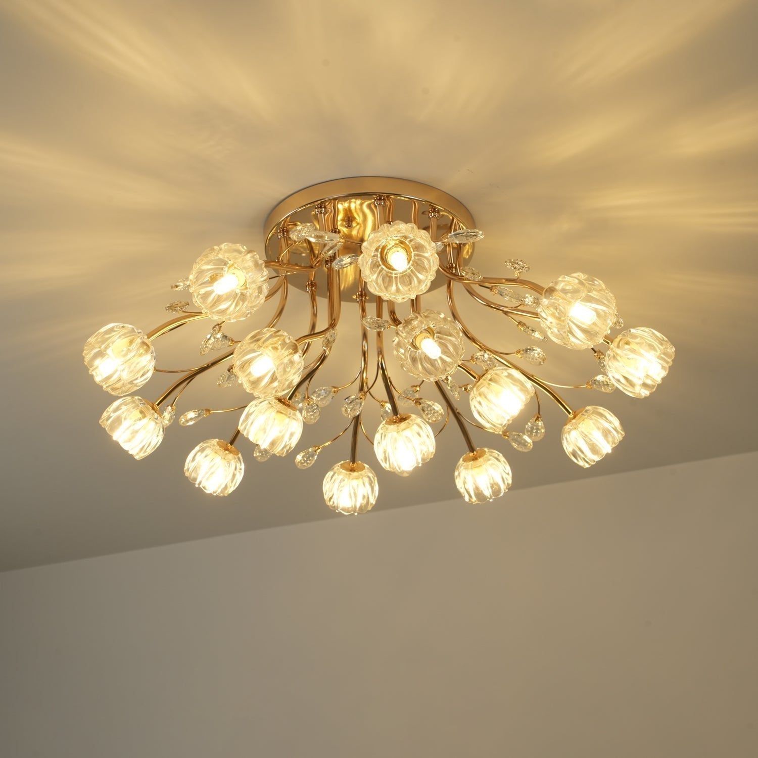 Crystal Flower Ceiling Light - Blowlighting