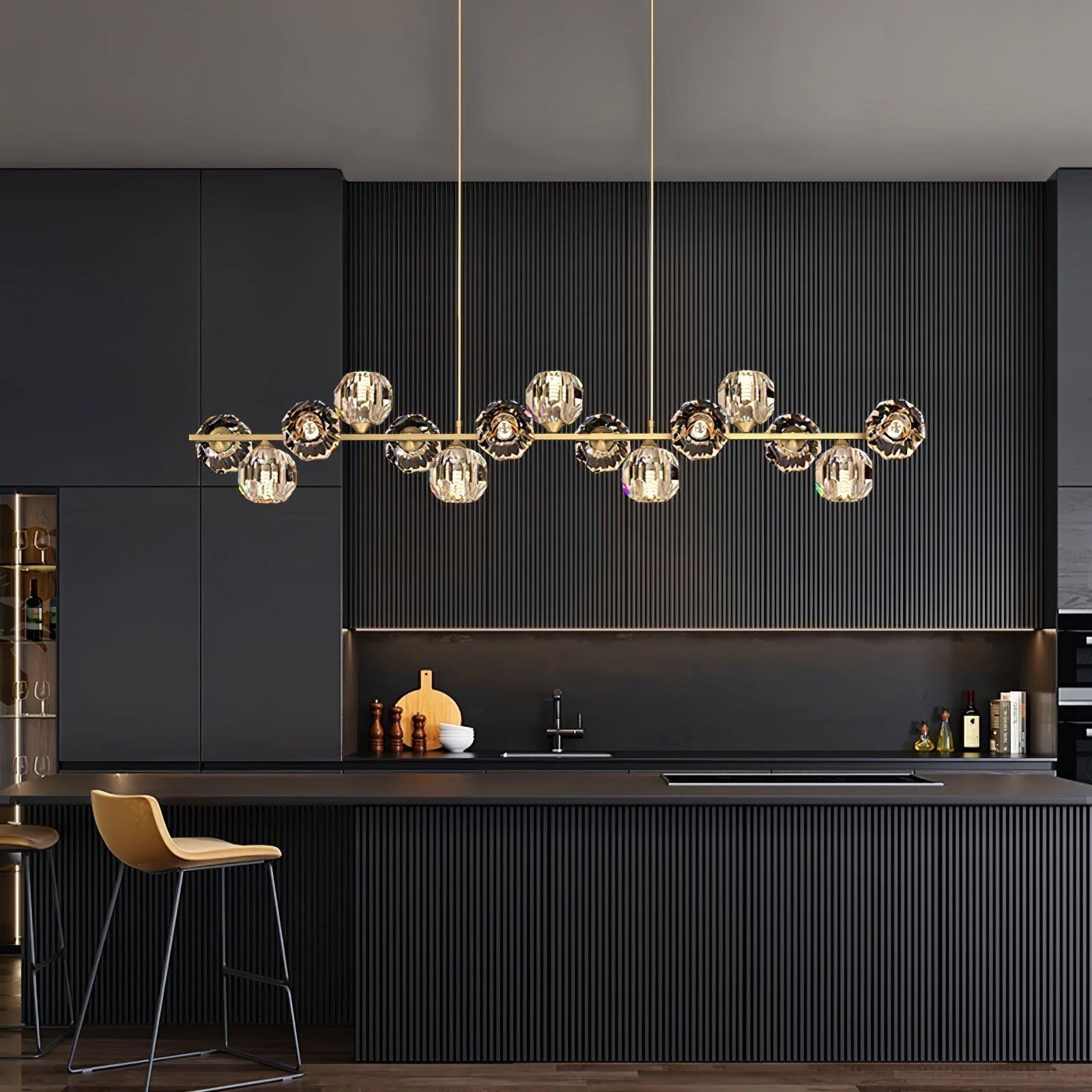 Crystal Glass Ball Chandelier - Blowlighting