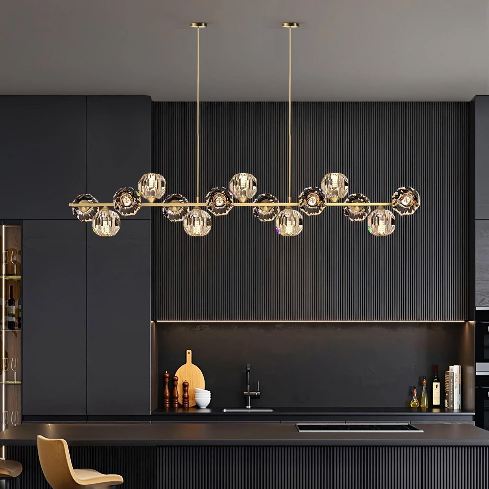 Crystal Glass Ball Chandelier - Blowlighting