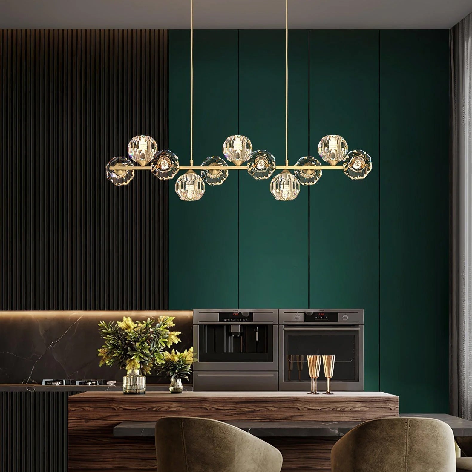 Crystal Glass Ball Chandelier - Blowlighting