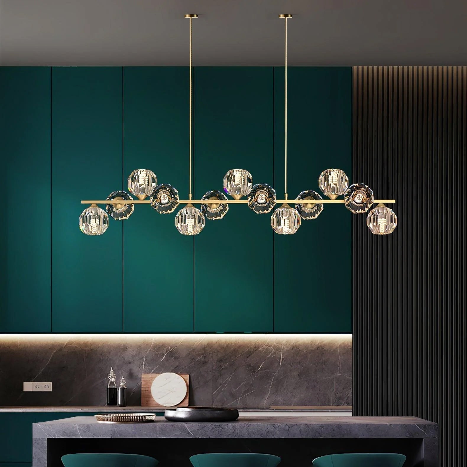 Crystal Glass Ball Chandelier - Blowlighting