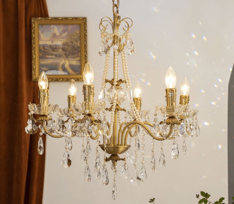 Lustra Eleganter Kronleuchter aus Kristallperlen-Letslighting