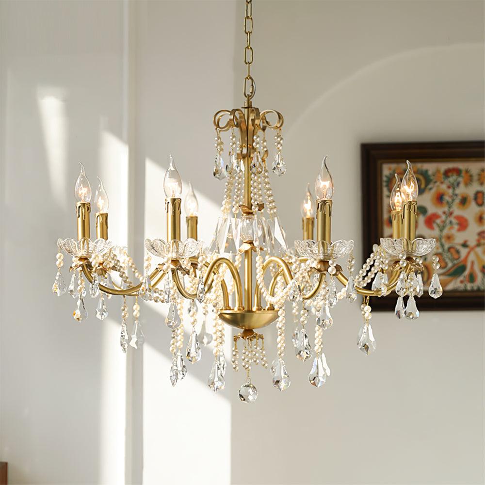Lustra Eleganter Kronleuchter aus Kristallperlen-Letslighting