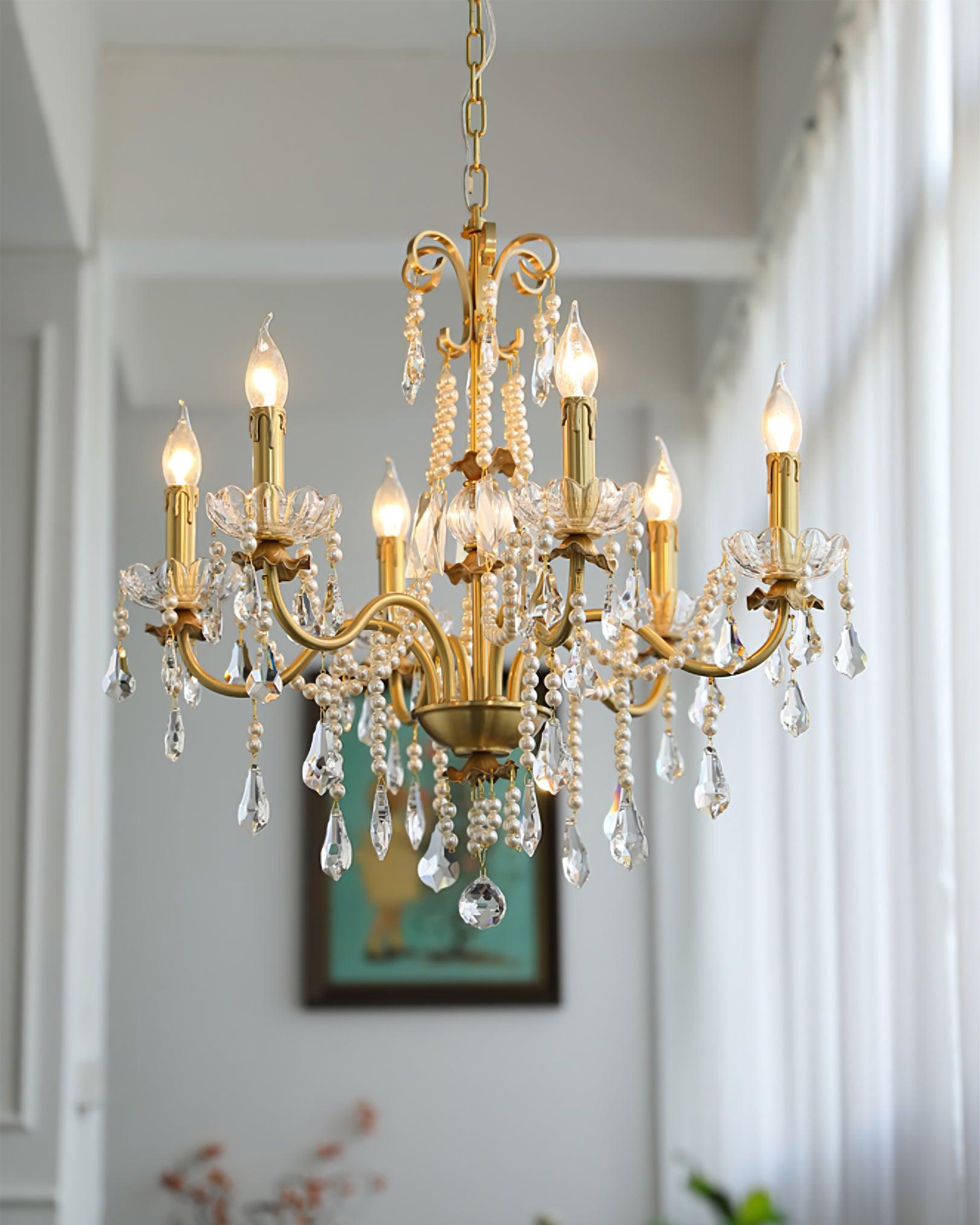 Lustra Eleganter Kronleuchter aus Kristallperlen-Letslighting