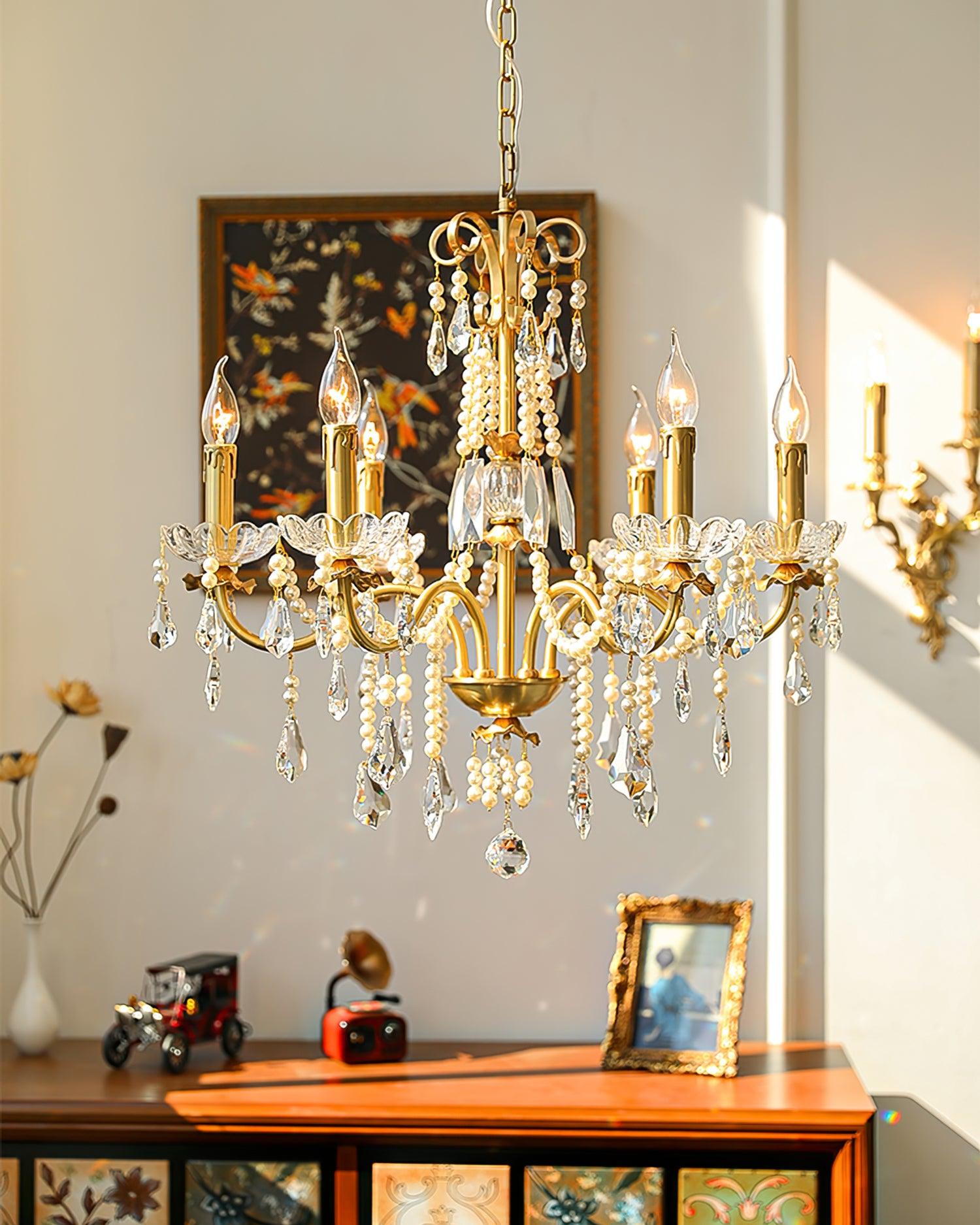 Lustra Eleganter Kronleuchter aus Kristallperlen-Letslighting