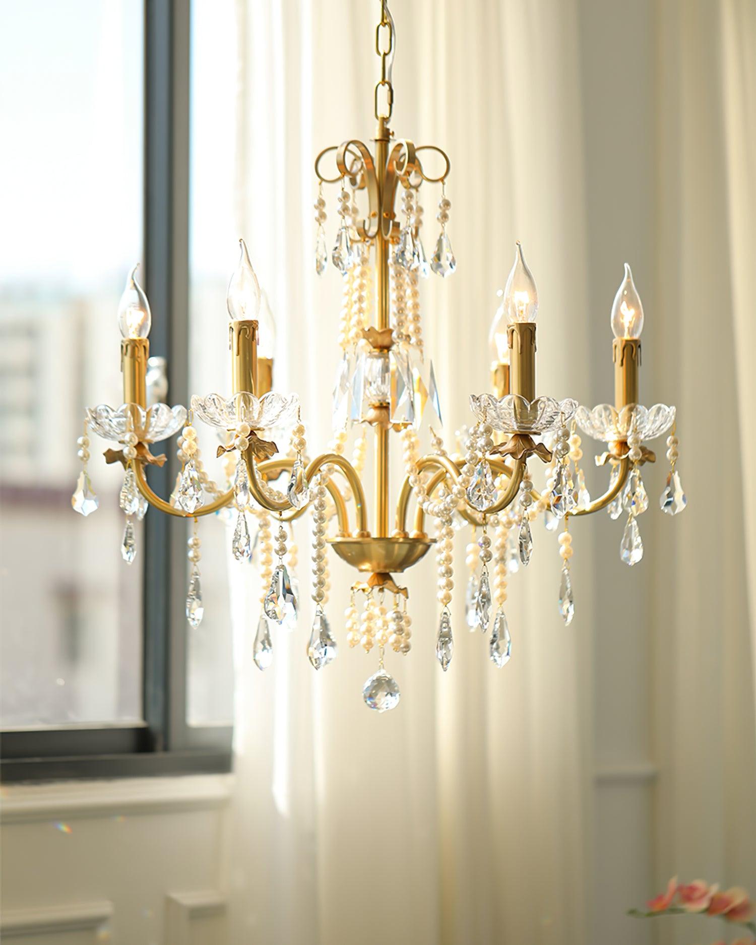 Lustra Eleganter Kronleuchter aus Kristallperlen-Letslighting
