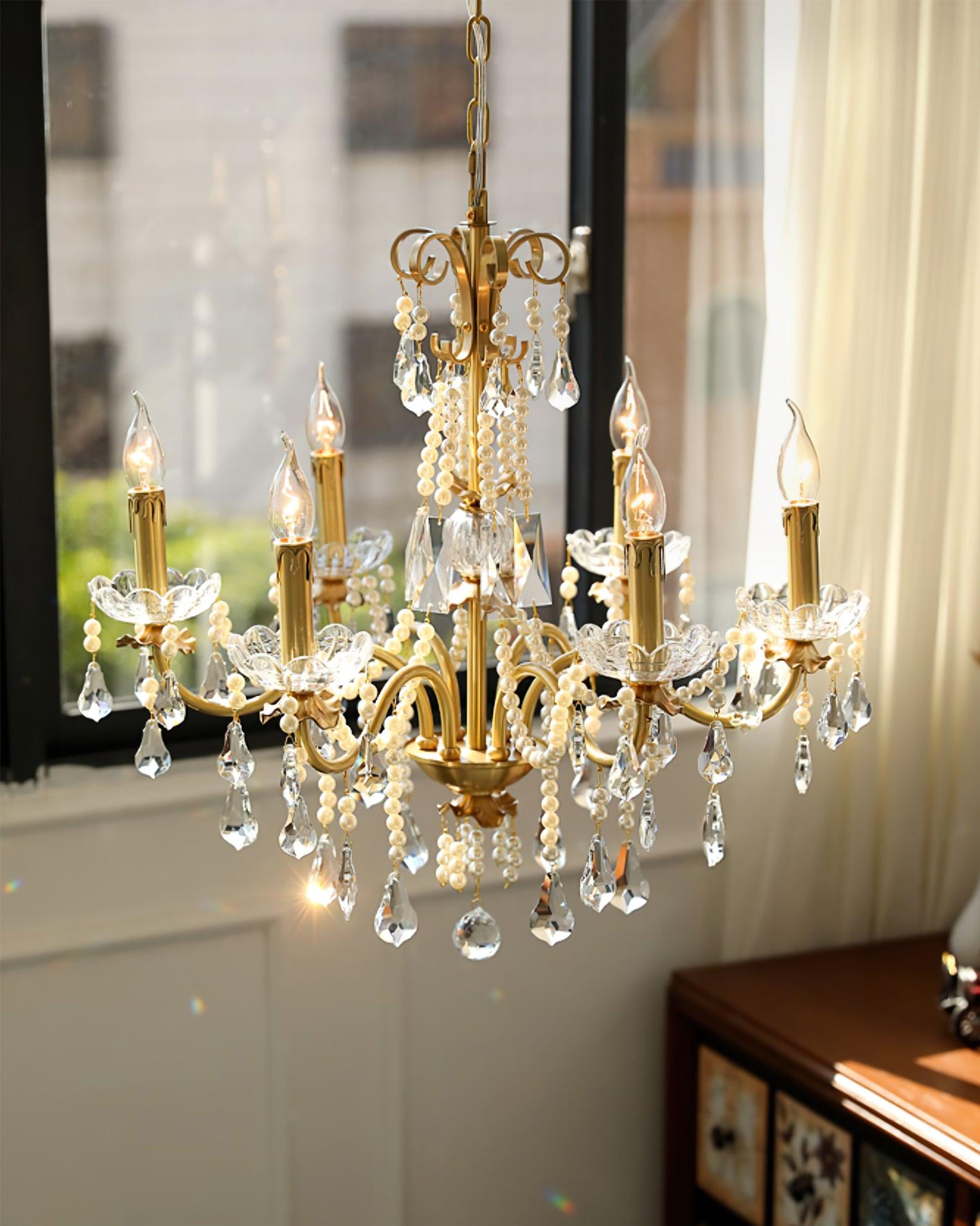 Lustra Eleganter Kronleuchter aus Kristallperlen-Letslighting