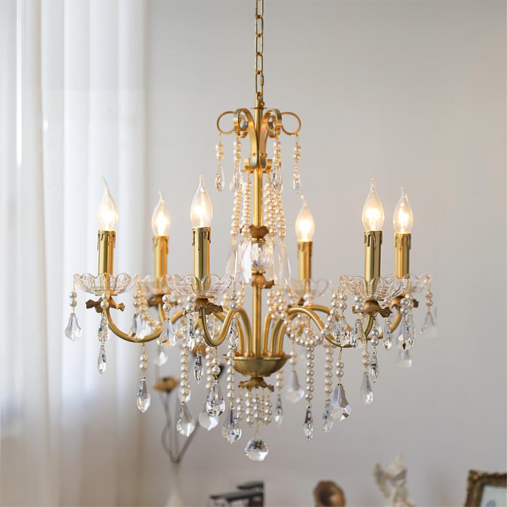 Lustra Eleganter Kronleuchter aus Kristallperlen-Letslighting