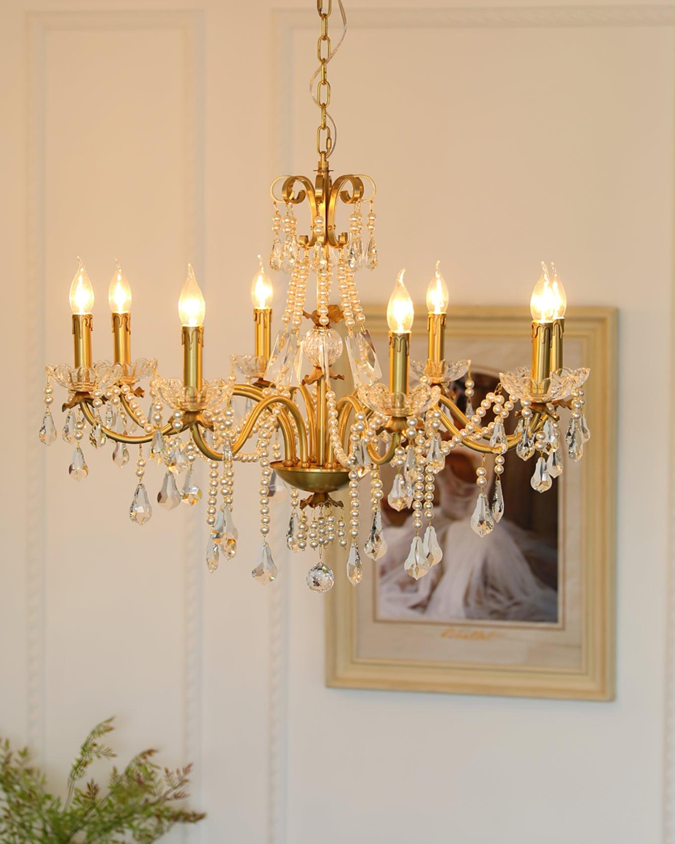 Lustra Eleganter Kronleuchter aus Kristallperlen-Letslighting