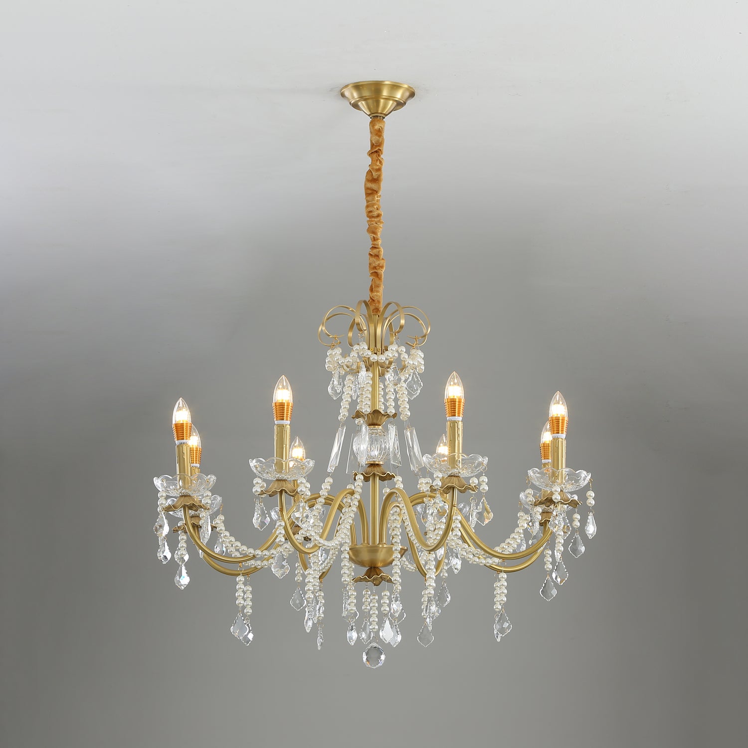 Lustra Eleganter Kronleuchter aus Kristallperlen-Letslighting