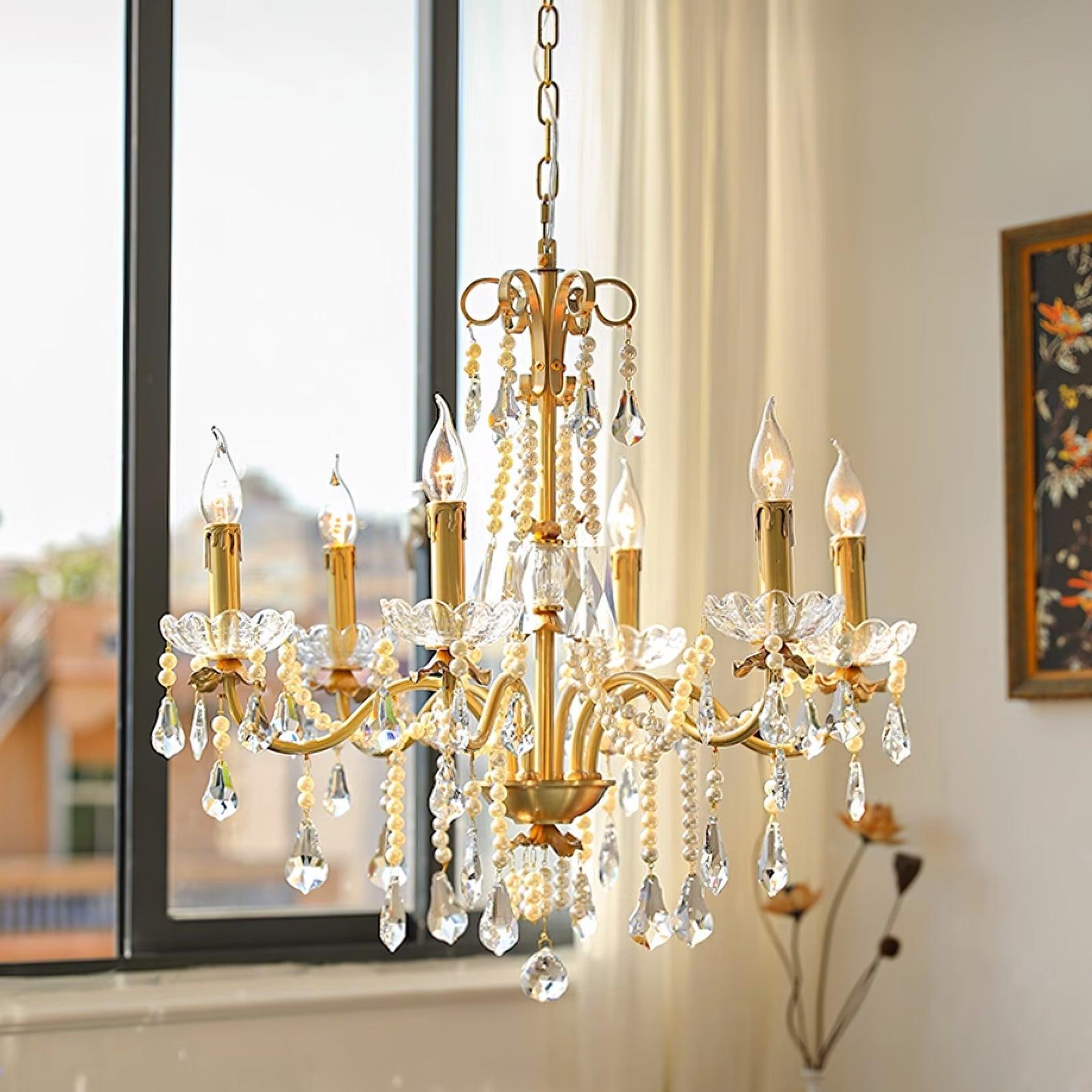 Lustra Eleganter Kronleuchter aus Kristallperlen-Letslighting