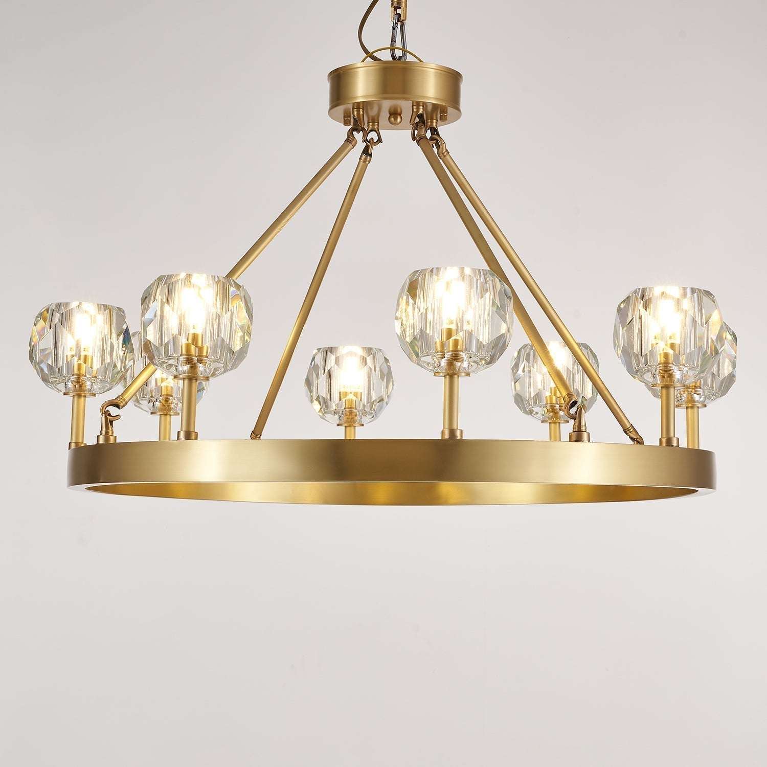 Syzorisra Moderner Kristall Messing Kronleuchter-Letslighting