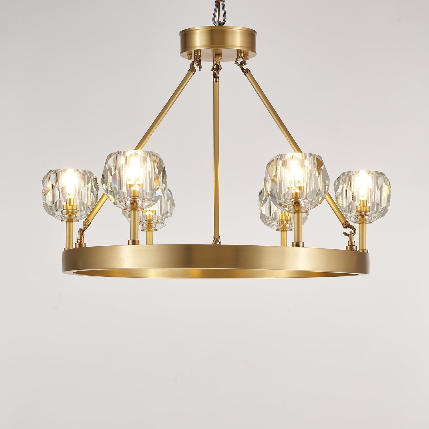 Syzorisra Moderner Kristall Messing Kronleuchter-Letslighting
