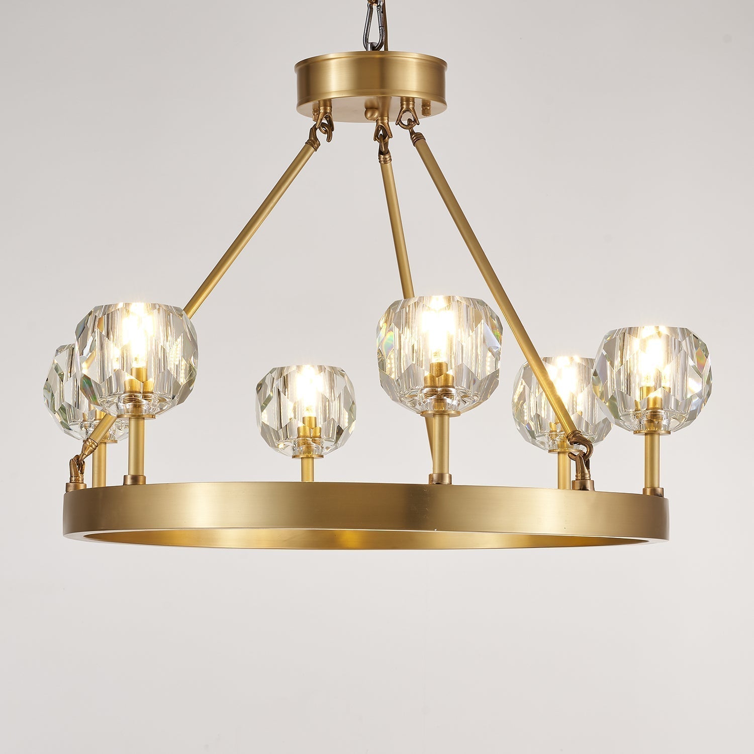 Syzorisra Moderner Kristall Messing Kronleuchter-Letslighting