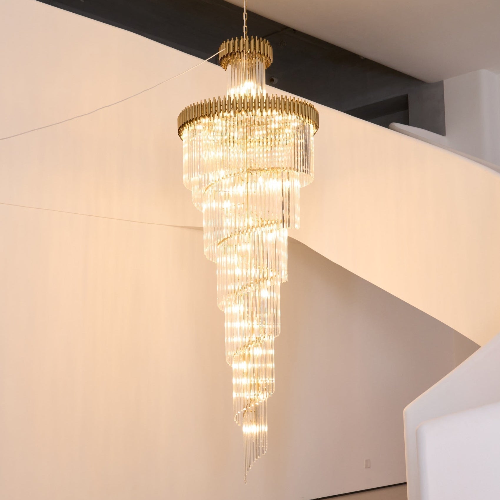Eurmirila Kristallspiral-Kronleuchter-Letslighting