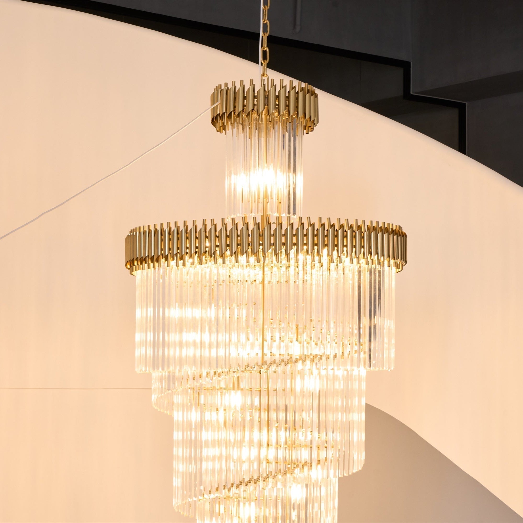 Eurmirila Kristallspiral-Kronleuchter-Letslighting