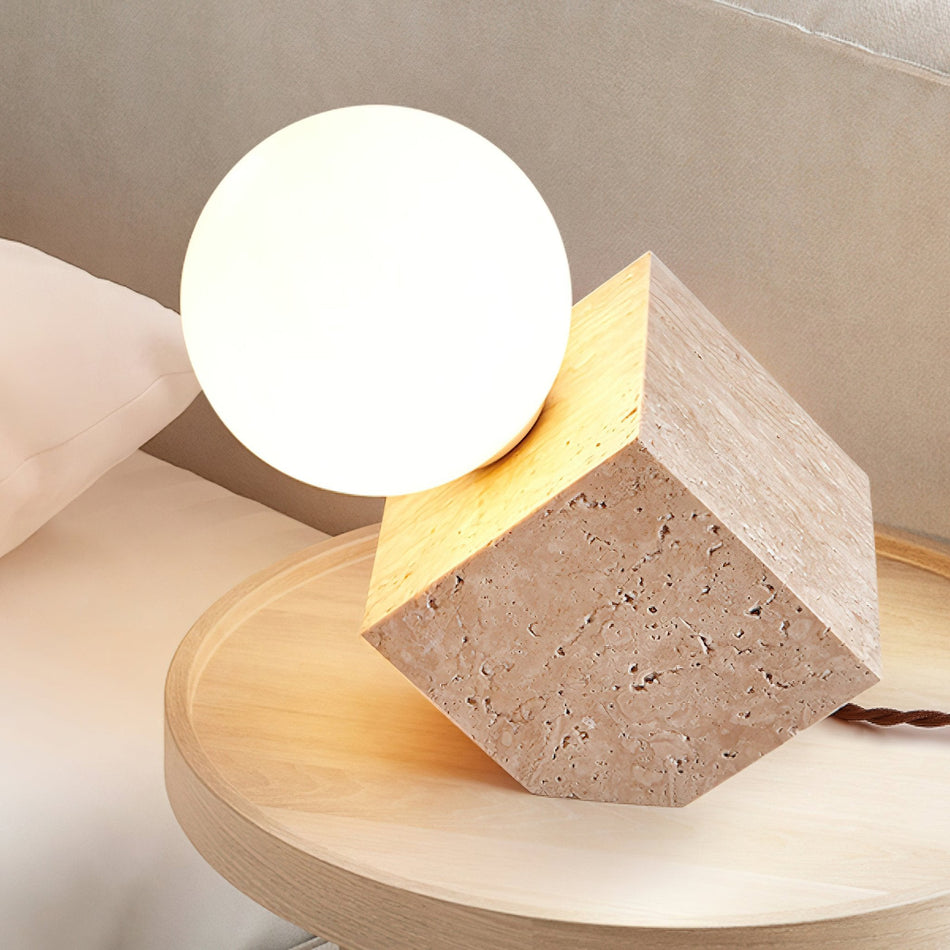 Cube Stone Table Lamp - Letslighting