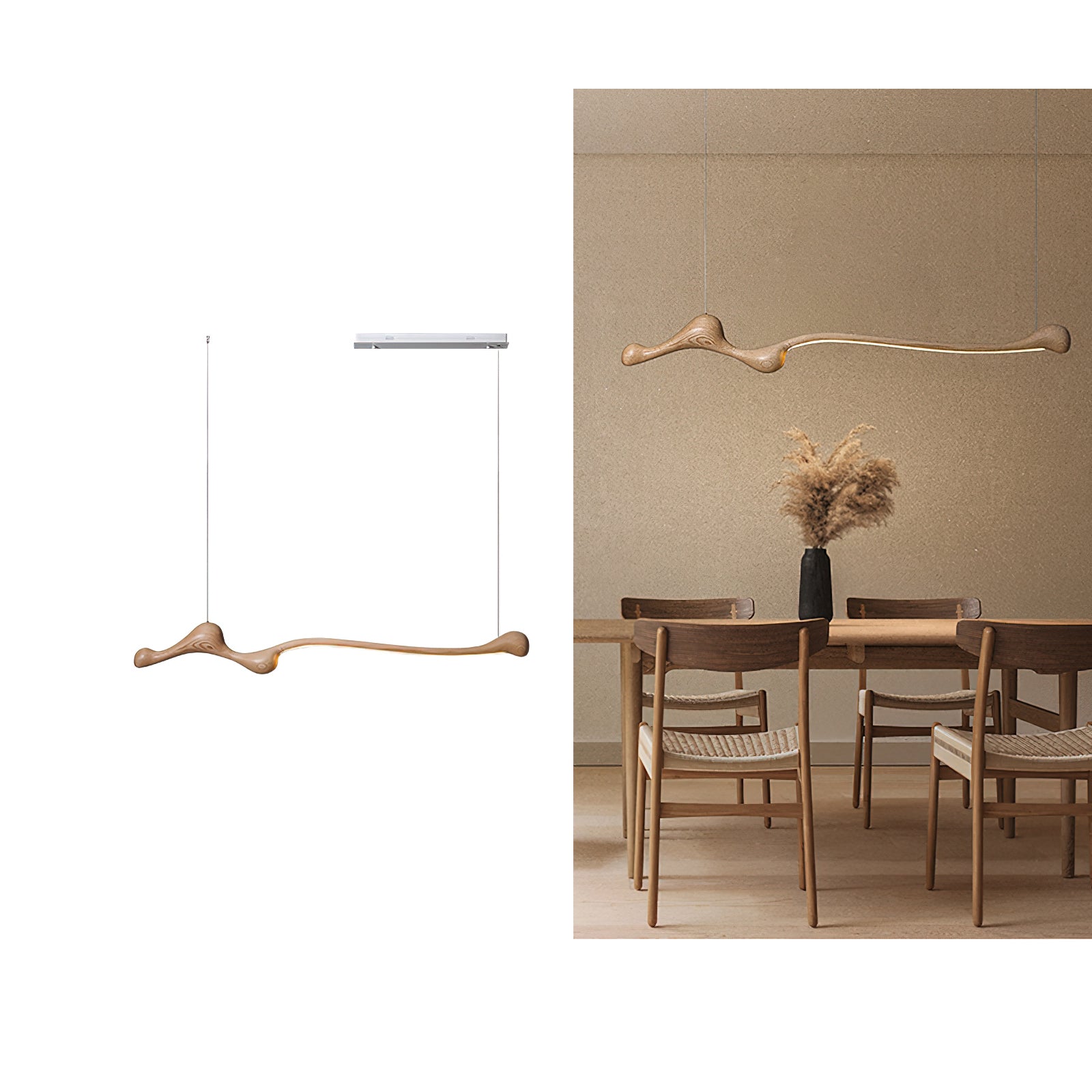 Solarace Holz Retro Pendelleuchte-Letslighting