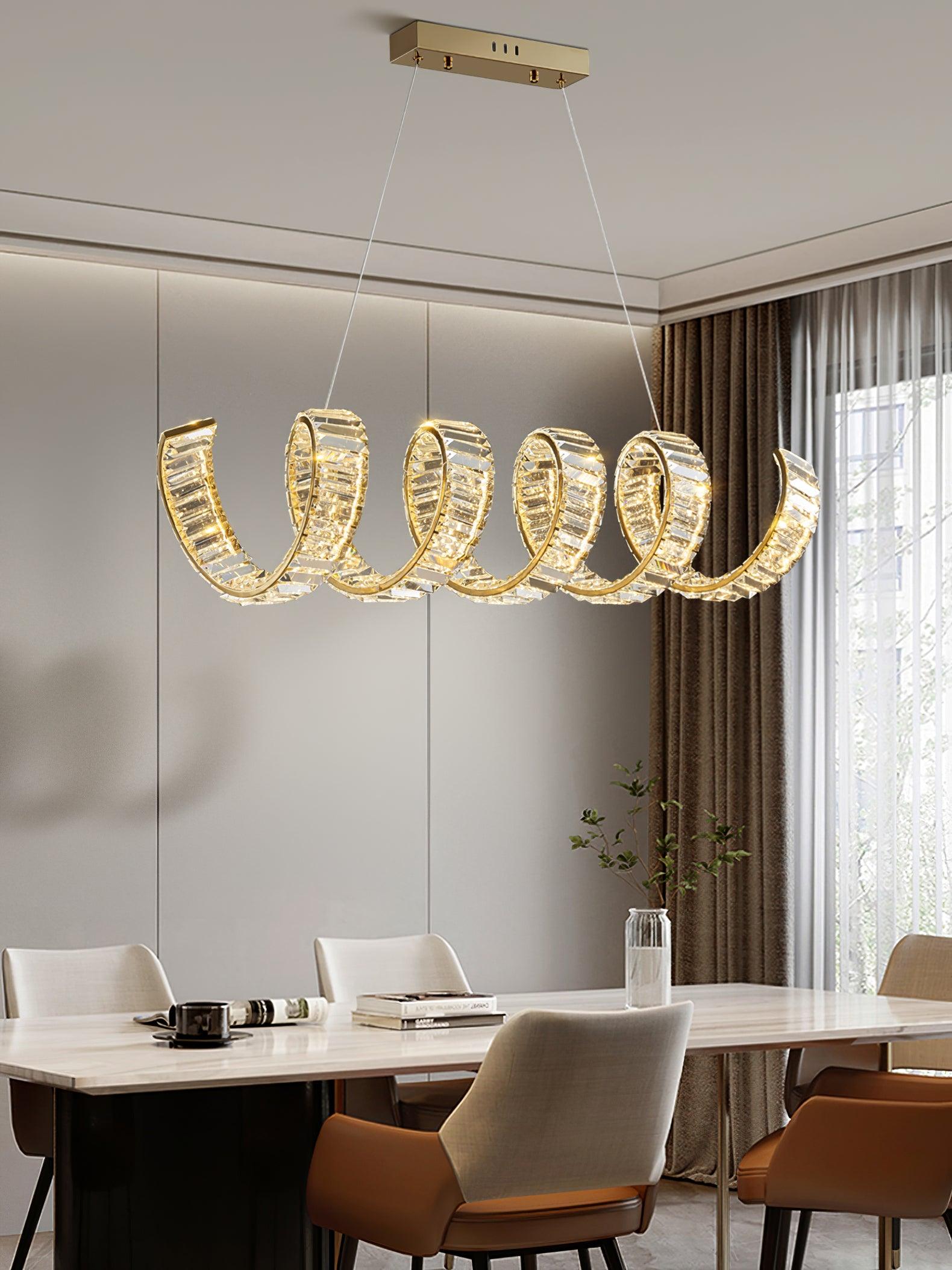 Lustra Kronleuchter Gekrümmt LED Kristall Luxuriös-Letslighting