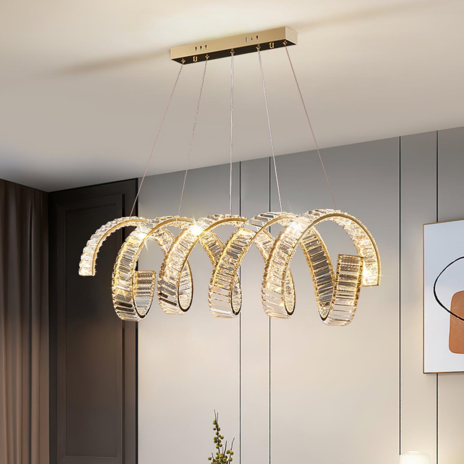 Lustra Kronleuchter Gekrümmt LED Kristall Luxuriös-Letslighting