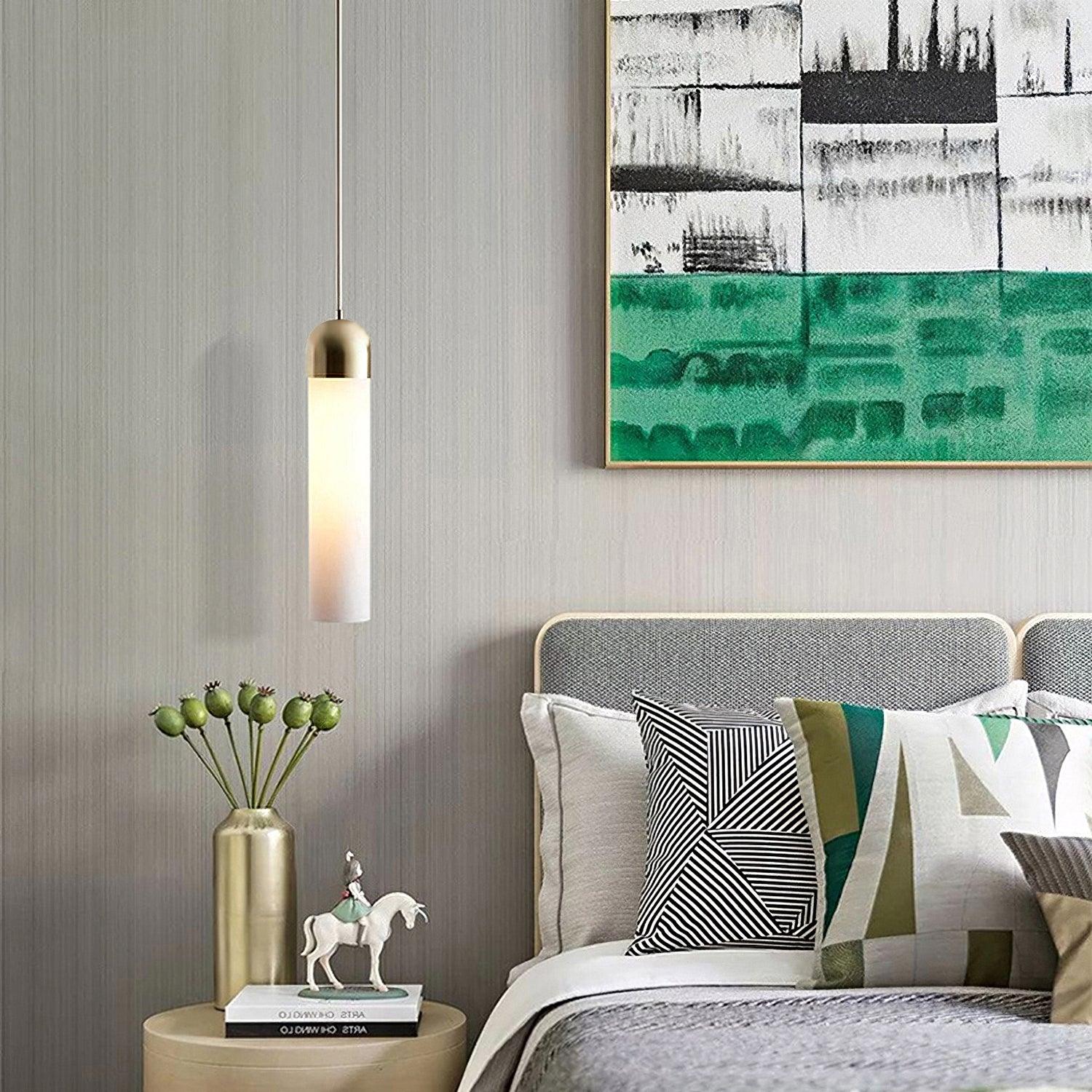 Eurcara Zylindrische Glas Pendelleuchte-Letslighting