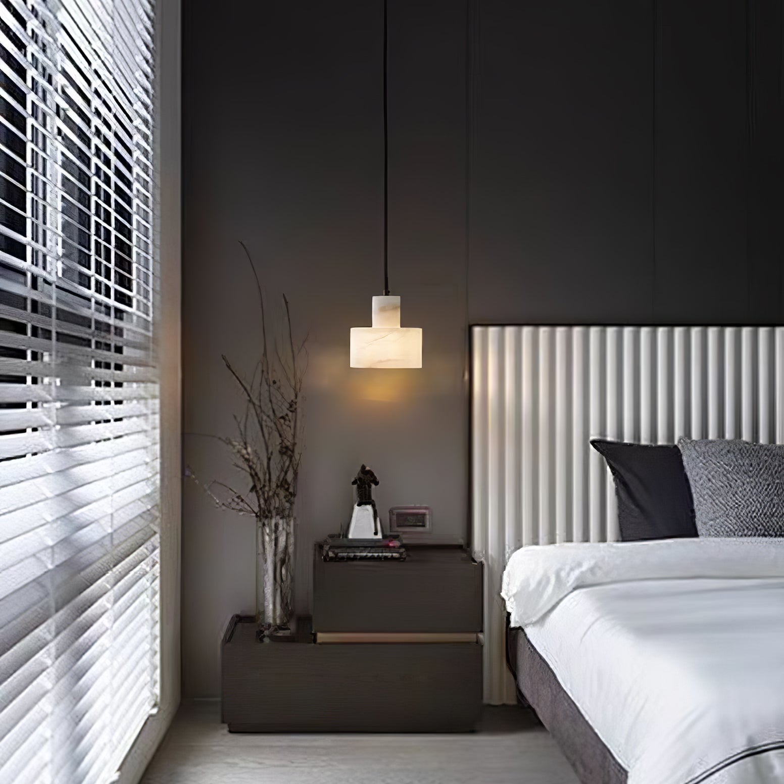 Alabaster Pendant Lgiht Dual Cylindrical - Neutralighting