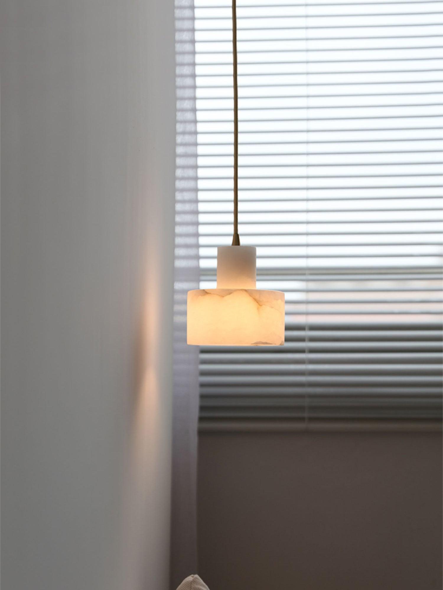 Alabaster Pendant Lgiht Dual Cylindrical - Neutralighting