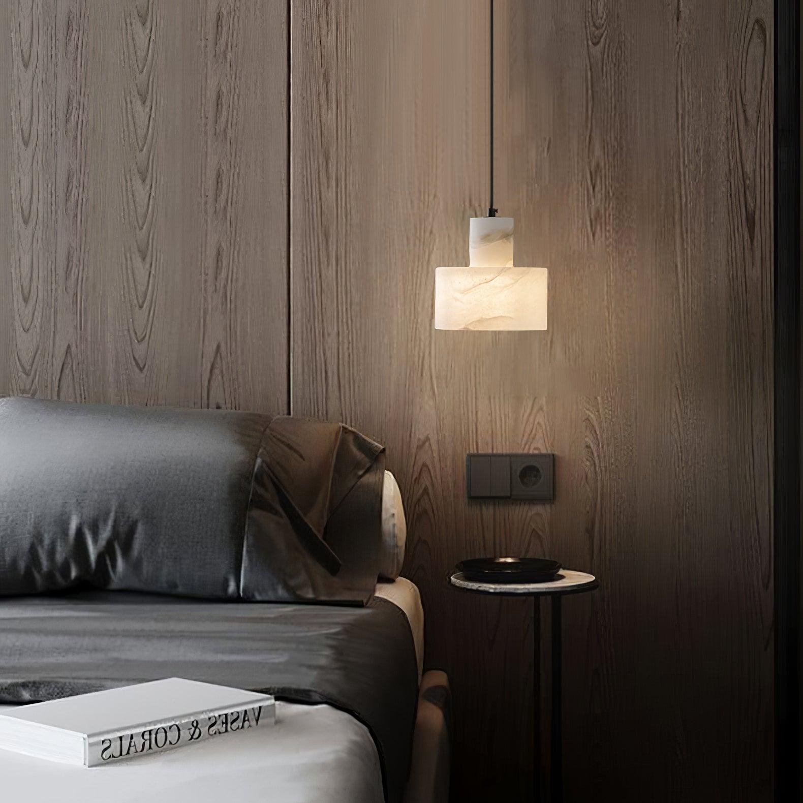 Alabaster Pendant Lgiht Dual Cylindrical - Neutralighting