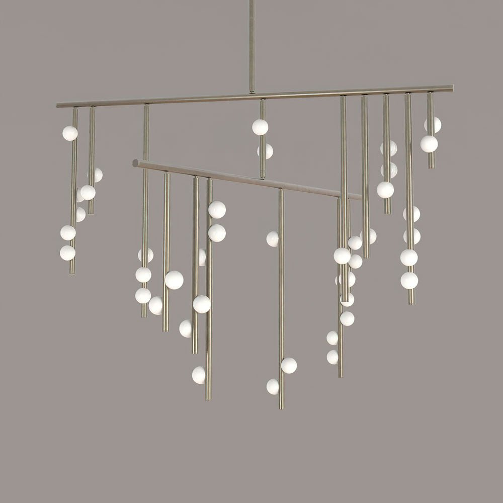 Eurzoris Geometrischer Linearer Kronleuchter aus Messing-Letslighting