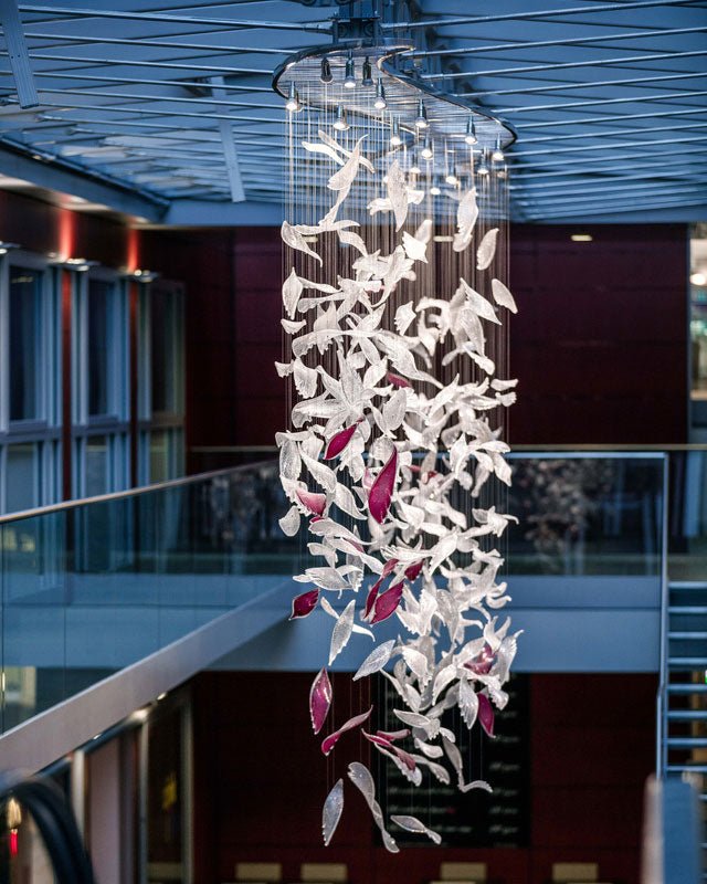 Zathaara Glas Feder Form Kronleuchter-Letslighting