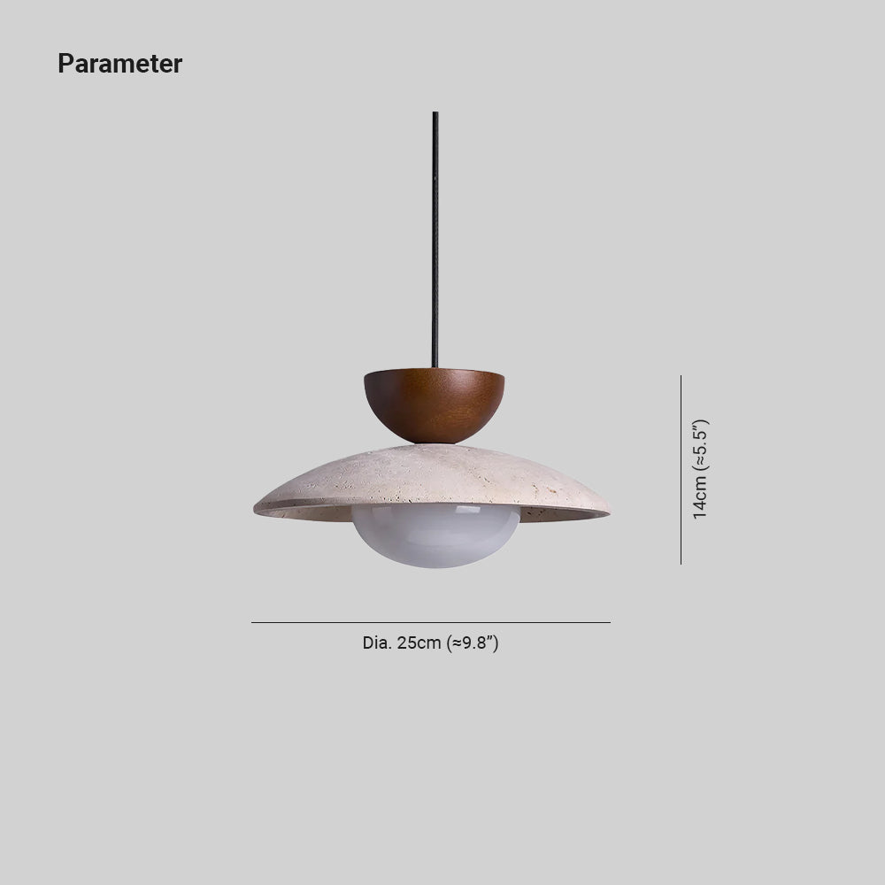 Cleo Travertin-Pendelleuchten