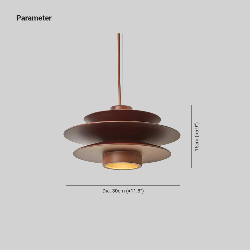 Axis Mid-Century-Pendelleuchte aus Walnussholz