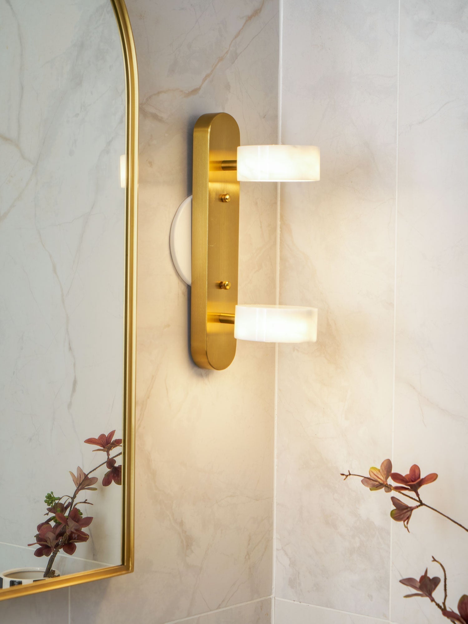 Orshaa Linear Travertine Vanity Light - Neutralighting
