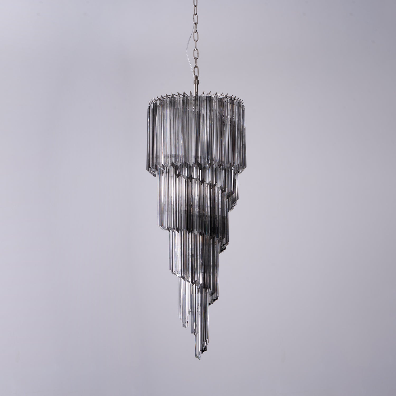 Aurora Chandelier Smoked Glass Spiral - Neutralighting