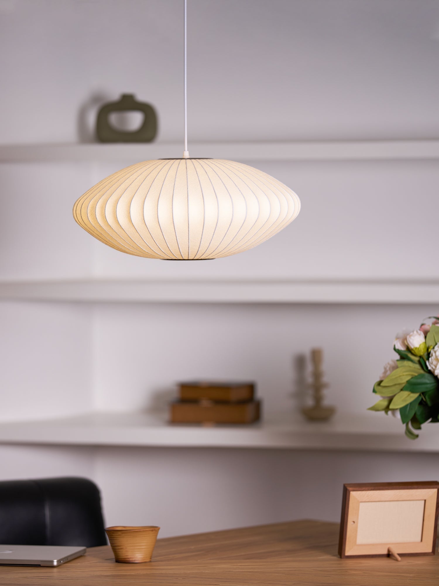 Nebula Blase Maulbeerseide Pendelleuchte Lampe-Letslighting