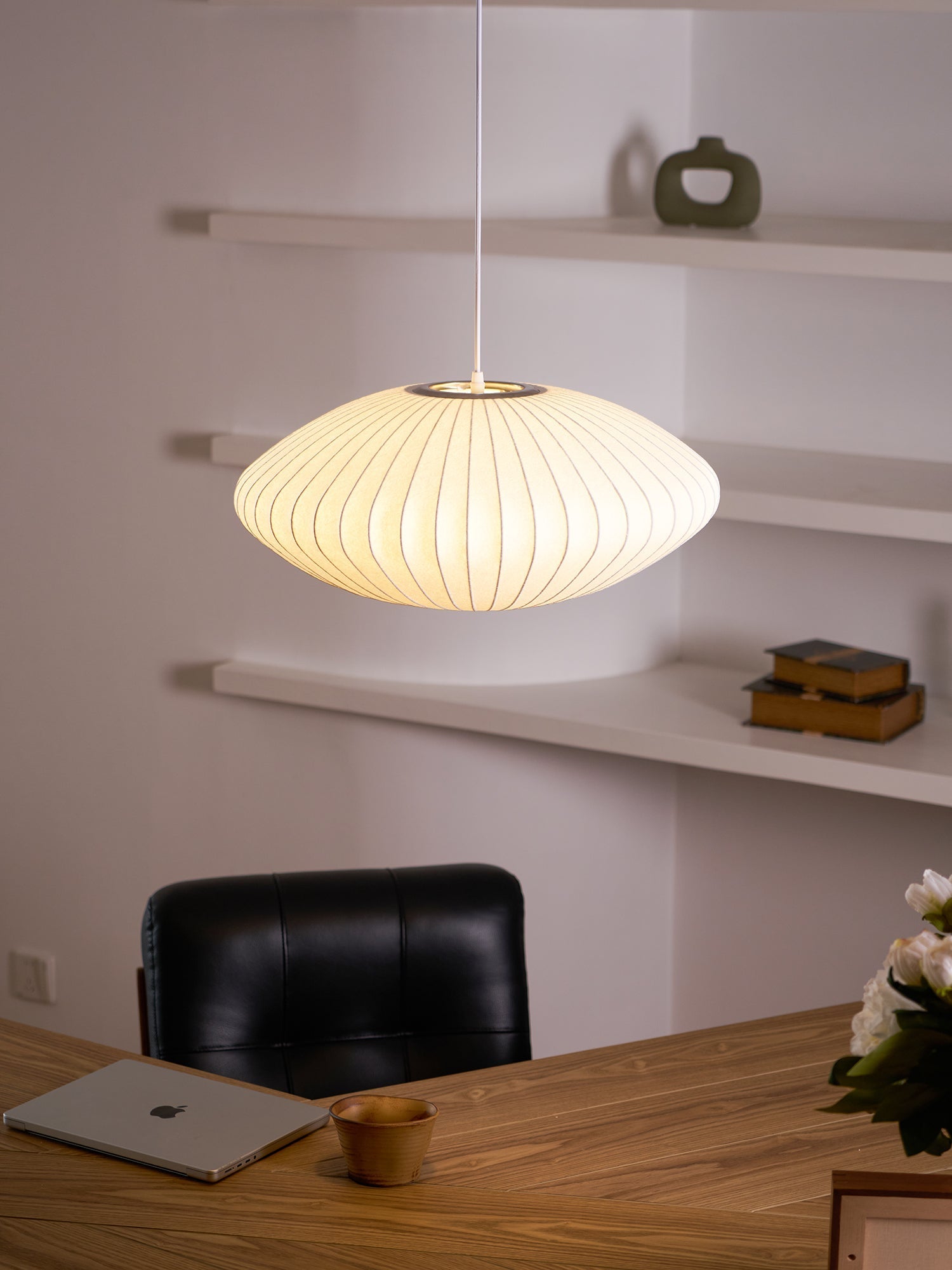 Nebula Blase Maulbeerseide Pendelleuchte Lampe-Letslighting