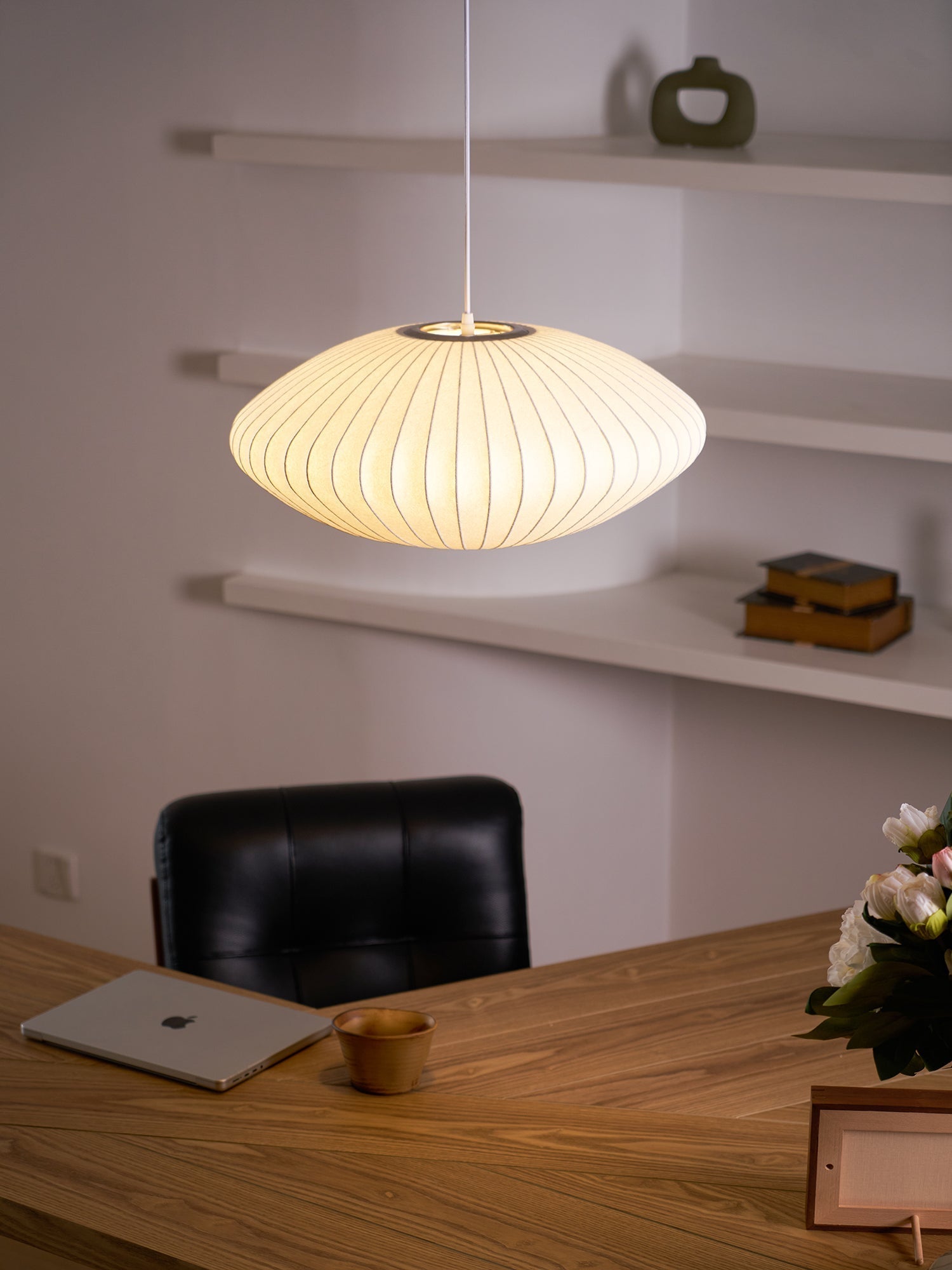 Nebula Blase Maulbeerseide Pendelleuchte Lampe-Letslighting