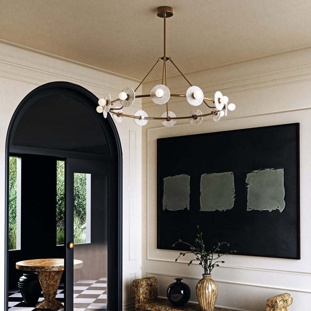 Ilirila Modern Elegance Alabaster Glass Chandelier - Letslighting