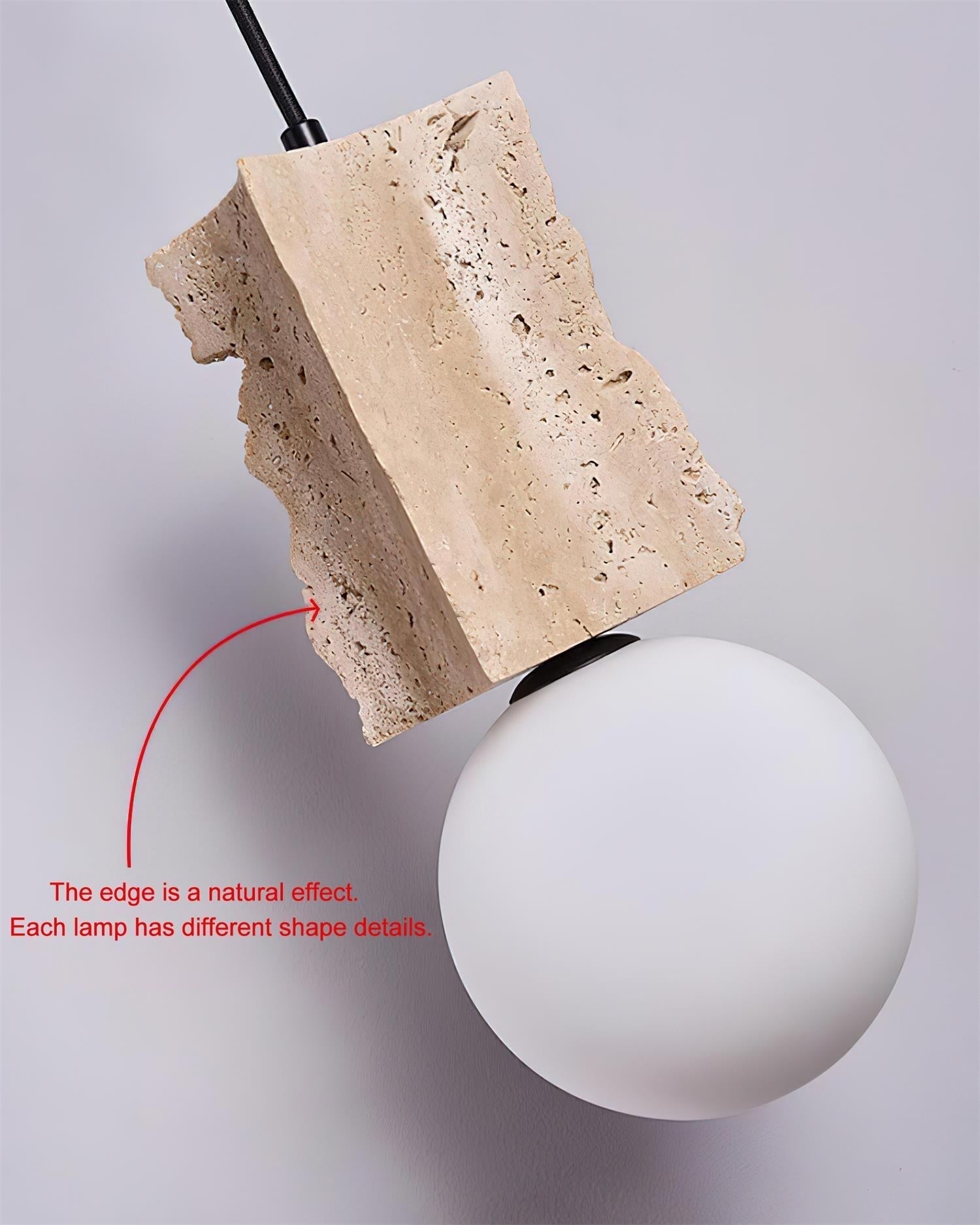 Ritta Irregulate Pendant Light Travertine - Letslighting