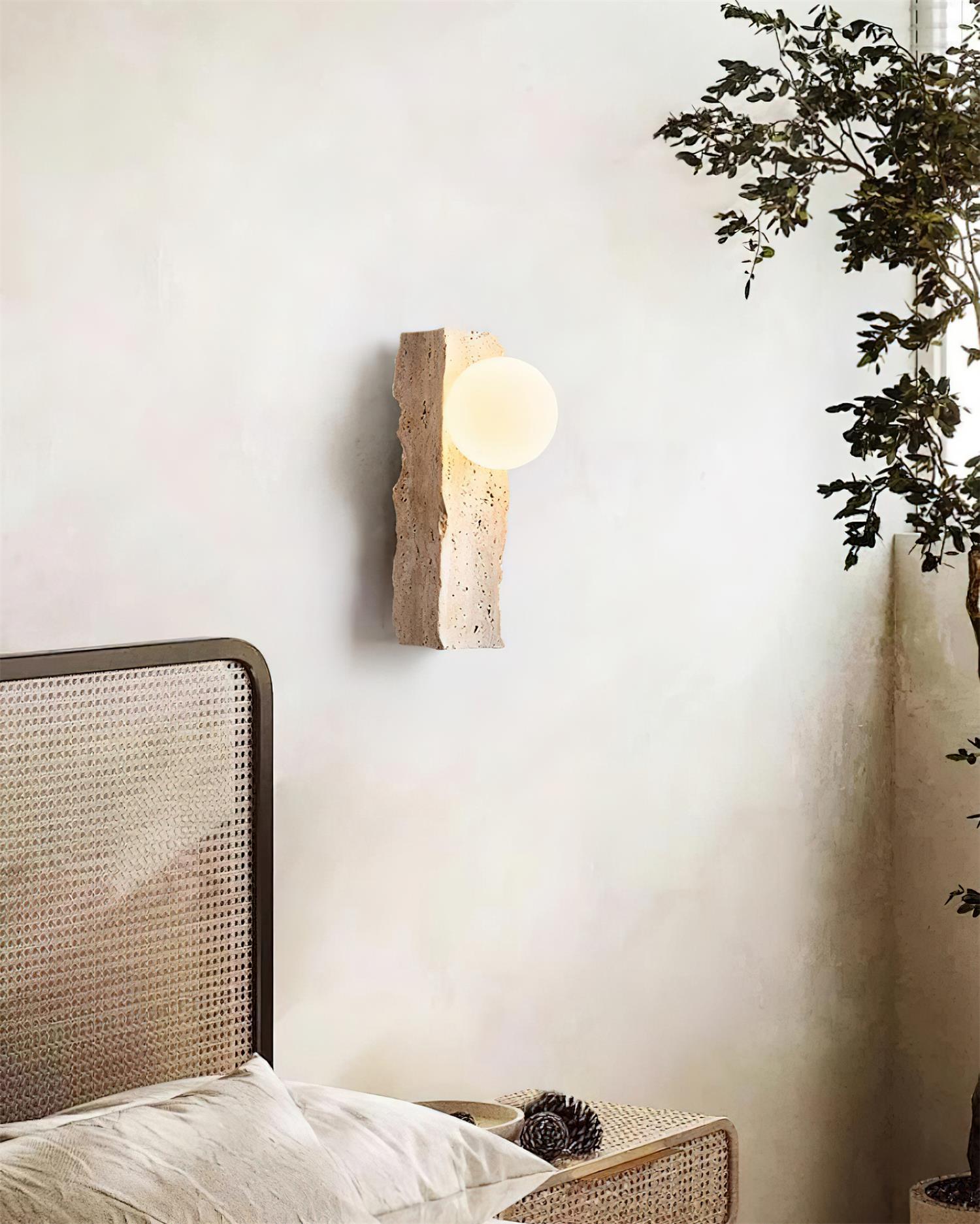 Obrio Travertine Wall Lamp - Letslighting